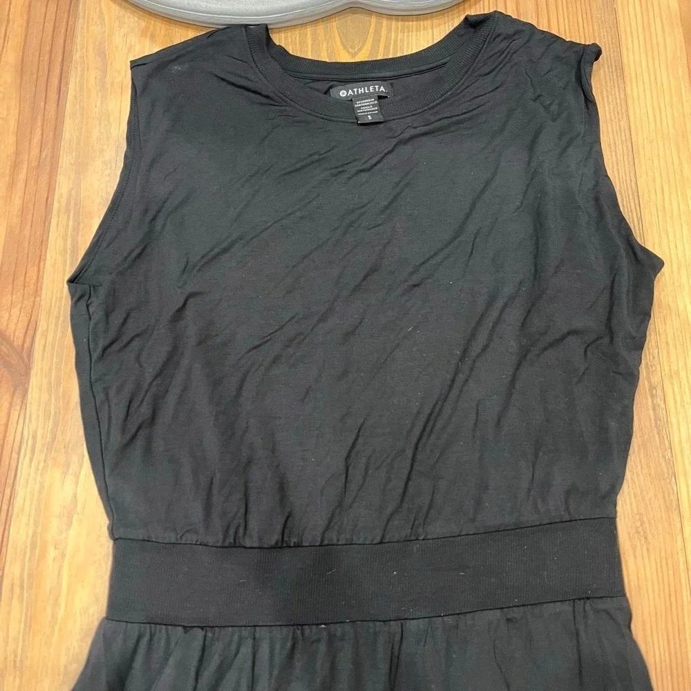 Athleta Santorini Cinch Dress‎ Black Small Pre-loved, 0007 B1 - Picture 7 of 15